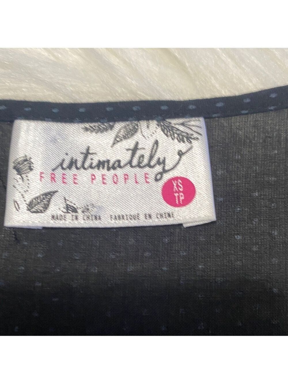 Free People Black and Gray Patterned Top - Picture 2 of 6